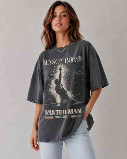 Benson Boone Wanted Man Tour 2026 Vintage Tee
