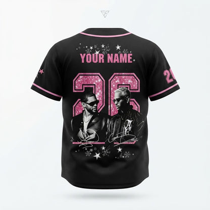 R&B Raymond Brown Glitter Custom Baseball Jersey
