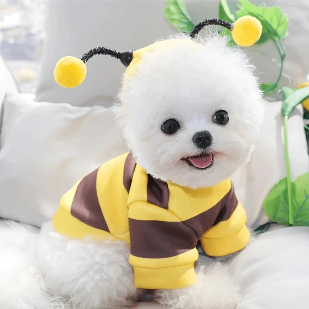 Cute Bumble Bee Dog Hoodie - Halloween Pet Costume