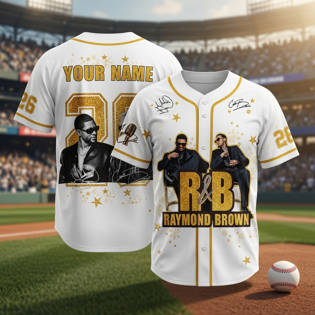 Custom R&B Gold Baseball Jersey