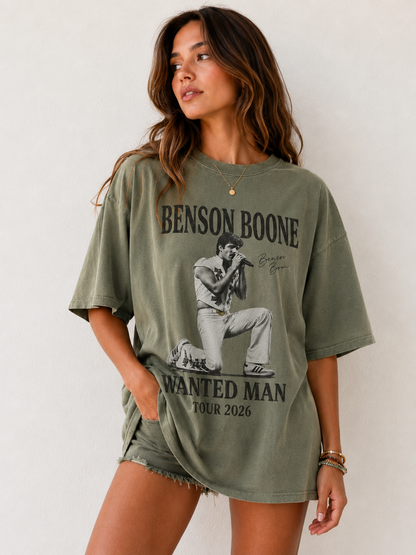 Benson Boone Wanted Man Tour 2026 Vintage Tee