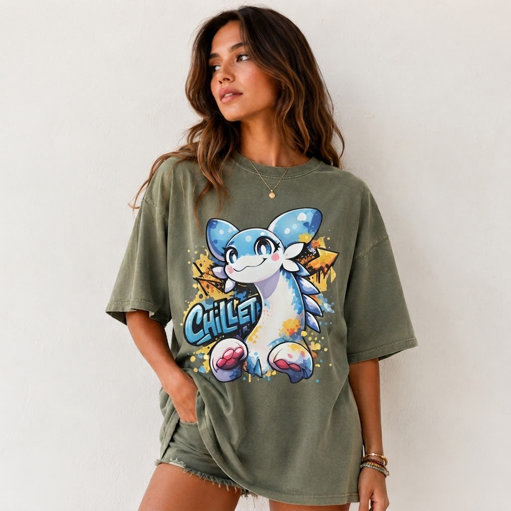 Chillet Palworld T-Shirt, Cute Chillet Anime Tee, Gamer Gift