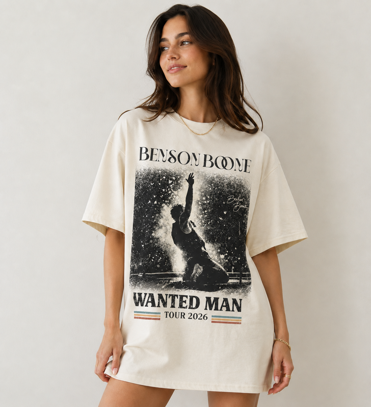 Benson Boone Wanted Man Tour 2026 Vintage Tee