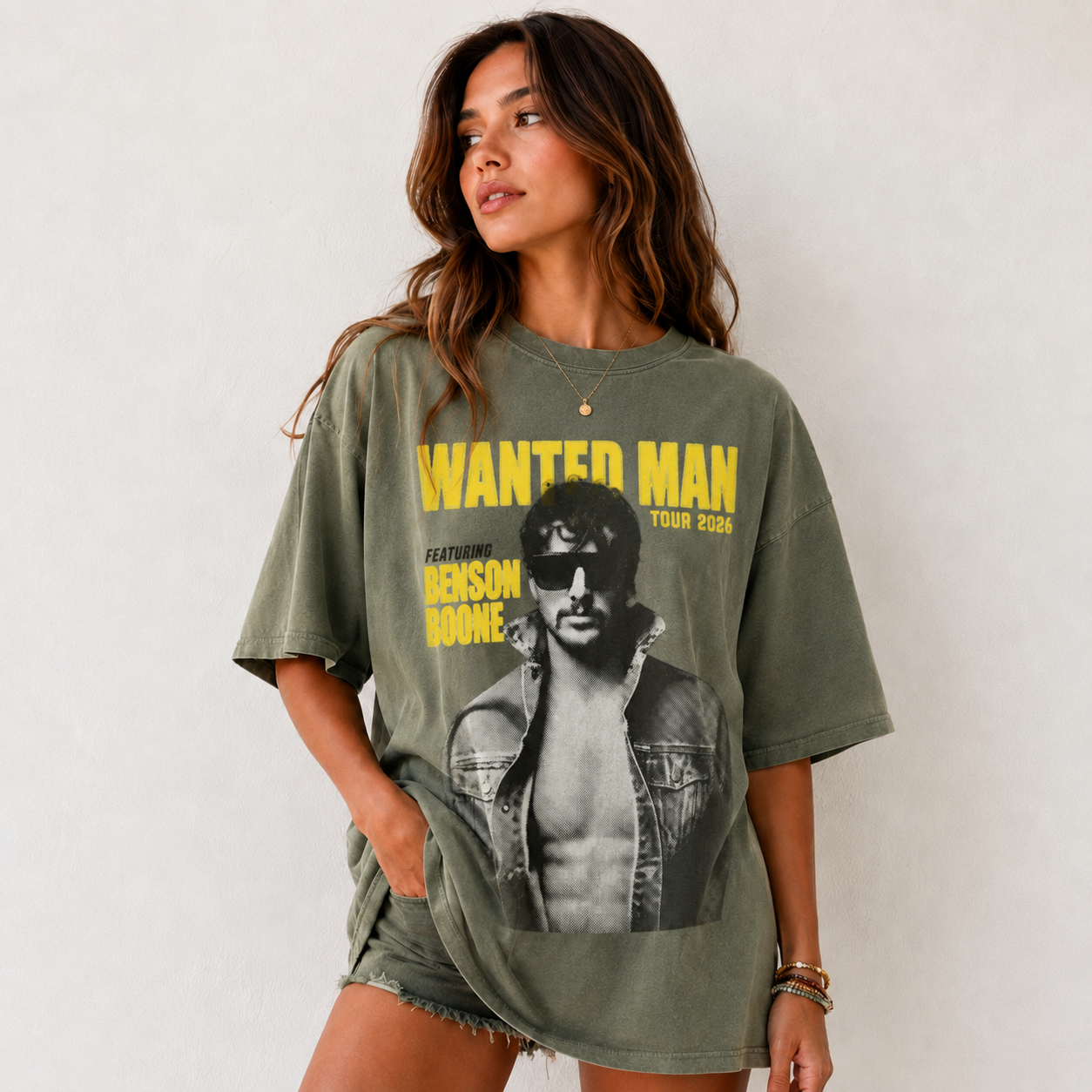 Benson Boone Wanted Man Tour 2026 Vintage Tee