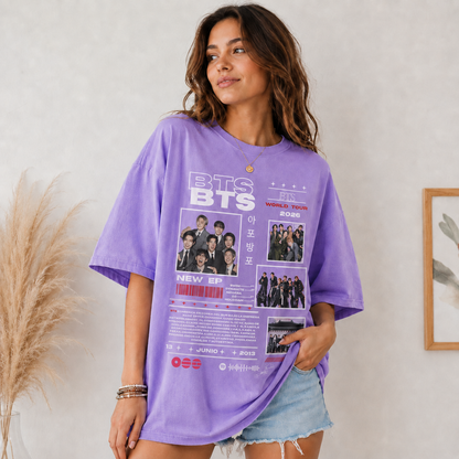 BTS World Tour 2026 Concert Comfort Colors Shirt Retro Bootleg Tee