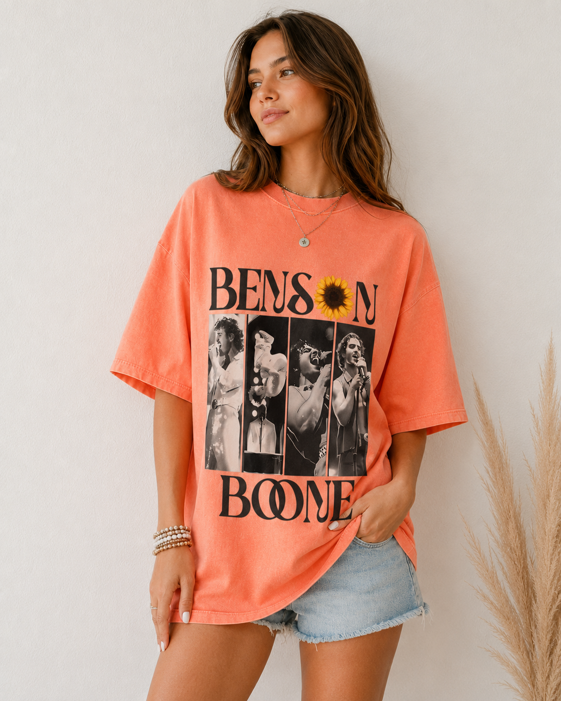 Benson Boone Sunflower Photo Collage Comfort Colors Tee