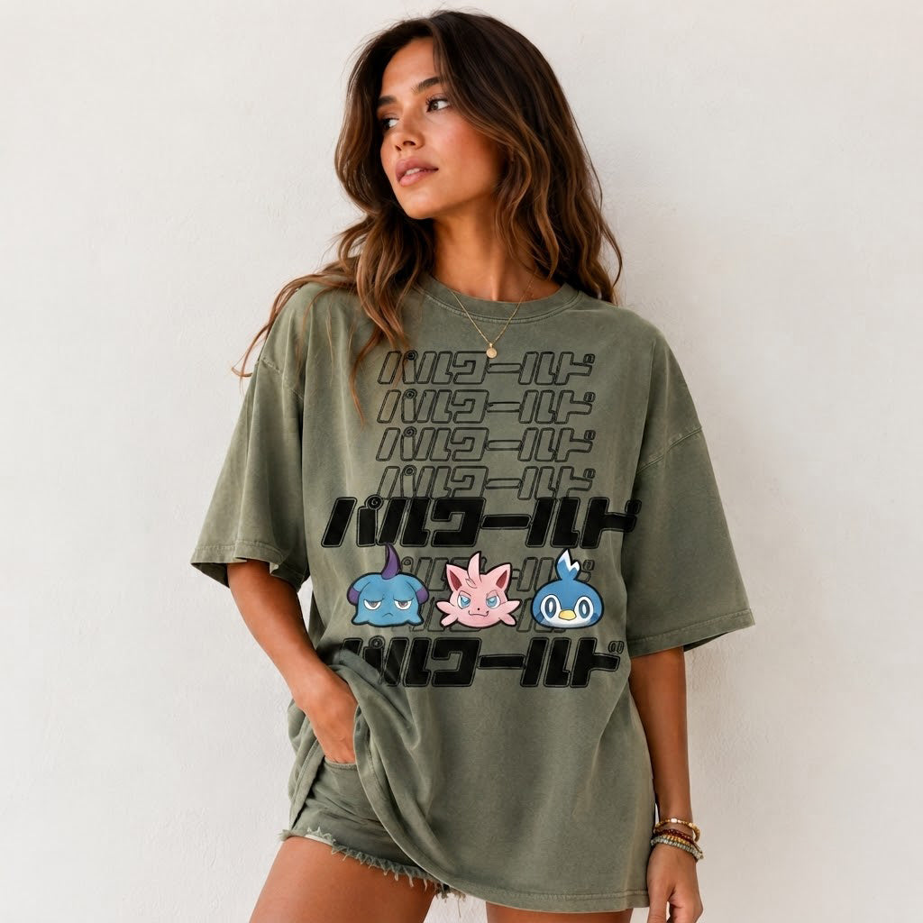 Palworld Japanese Logo Graphic Tee