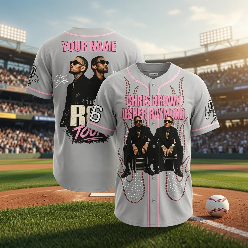 Chris Brown & Usher Custom Baseball Jersey