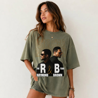 Usher x Chris Brown Tour Shirt, Comfort Colors Vintage Graphic Tee, R&B Music Fan Gift