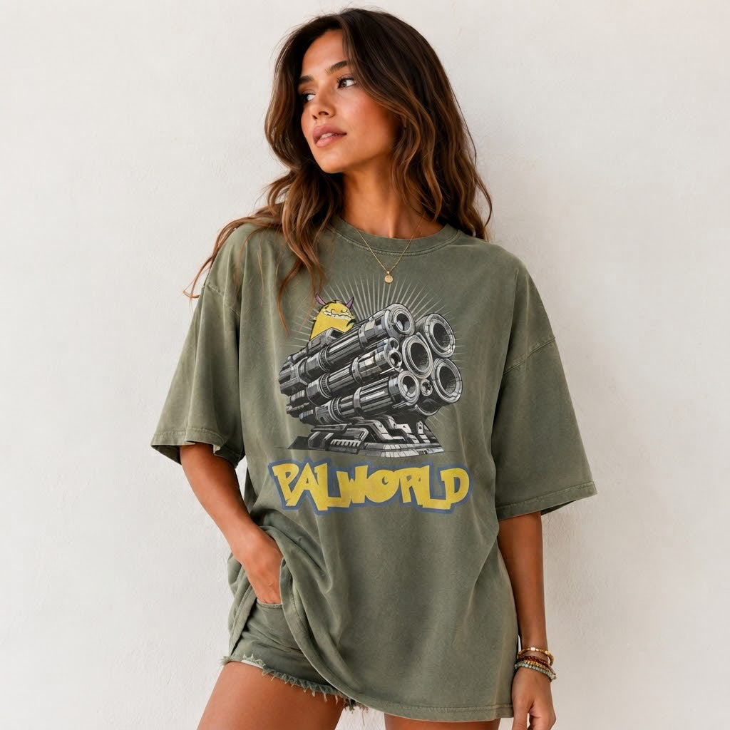 Palworld Gunner Oversized Gaming Shirt