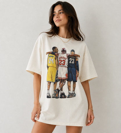 Basketball Legends Vintage Tee (Bryant, Jordan, James)