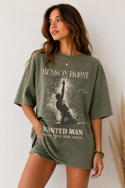 Benson Boone Wanted Man Tour 2026 Vintage Tee