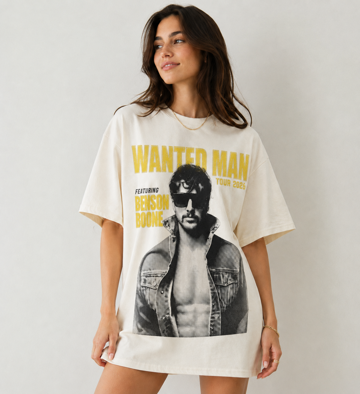 Benson Boone Wanted Man Tour 2026 Vintage Tee