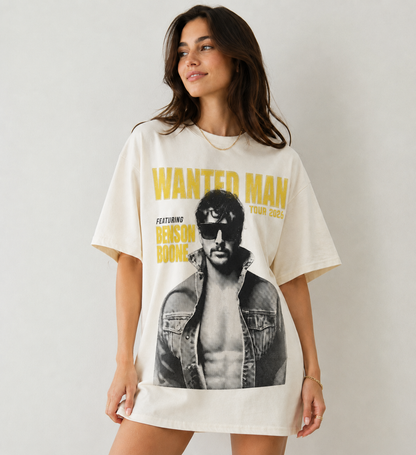 Benson Boone Wanted Man Tour 2026 Vintage Tee