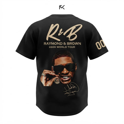 R&B Raymond & Brown 2026 World Tour Black Baseball Jersey