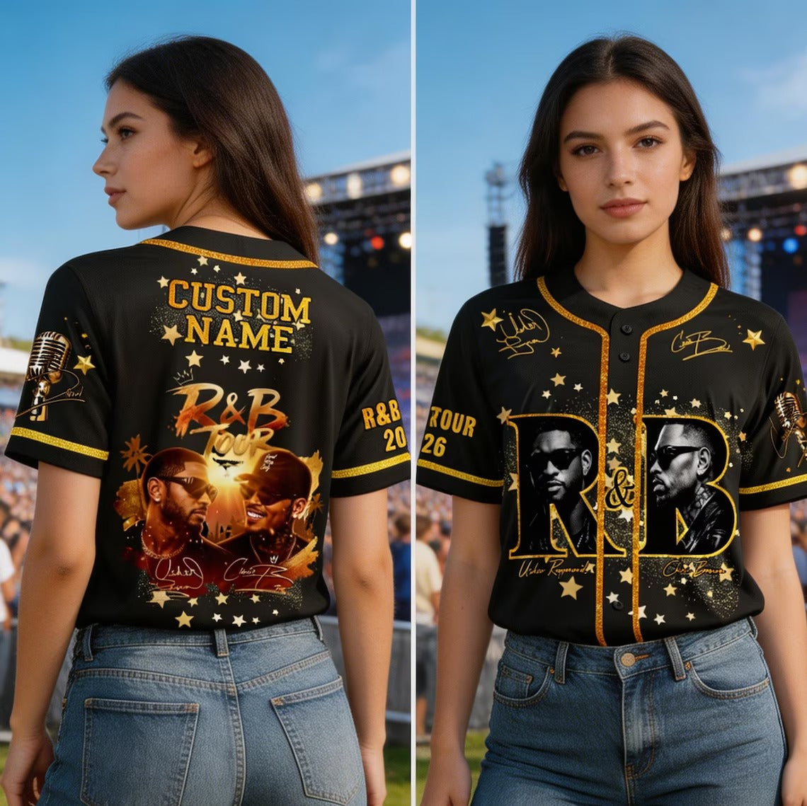 Custom R&B Tour Baseball Jersey