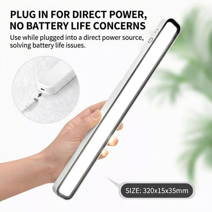 Rechargeable Magnetic LED Desk Lamp, Stepless Dimmable Wireless Reading Light, Touch Control Under Cabinet Light for Home Office Bedroom