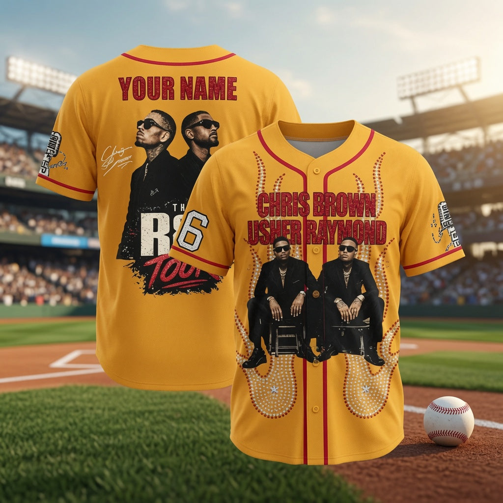 Chris Brown & Usher Custom Baseball Jersey