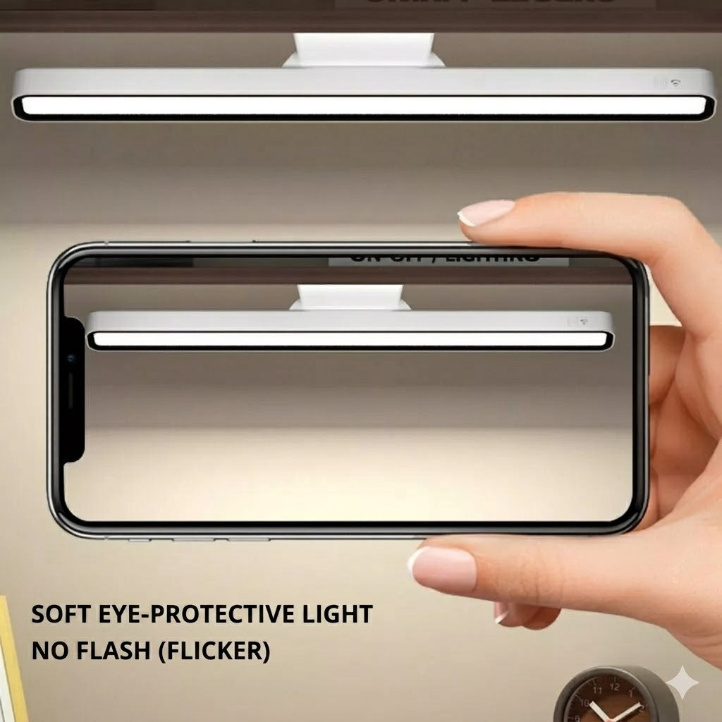Rechargeable Magnetic LED Desk Lamp, Stepless Dimmable Wireless Reading Light, Touch Control Under Cabinet Light for Home Office Bedroom