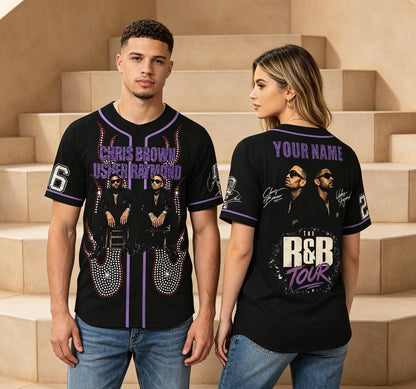 Chris Brown & Usher Custom Baseball Jersey