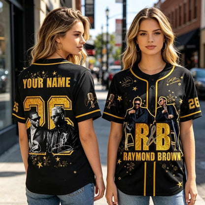 Custom R&B Gold Baseball Jersey