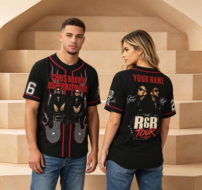 Chris Brown & Usher Custom Baseball Jersey