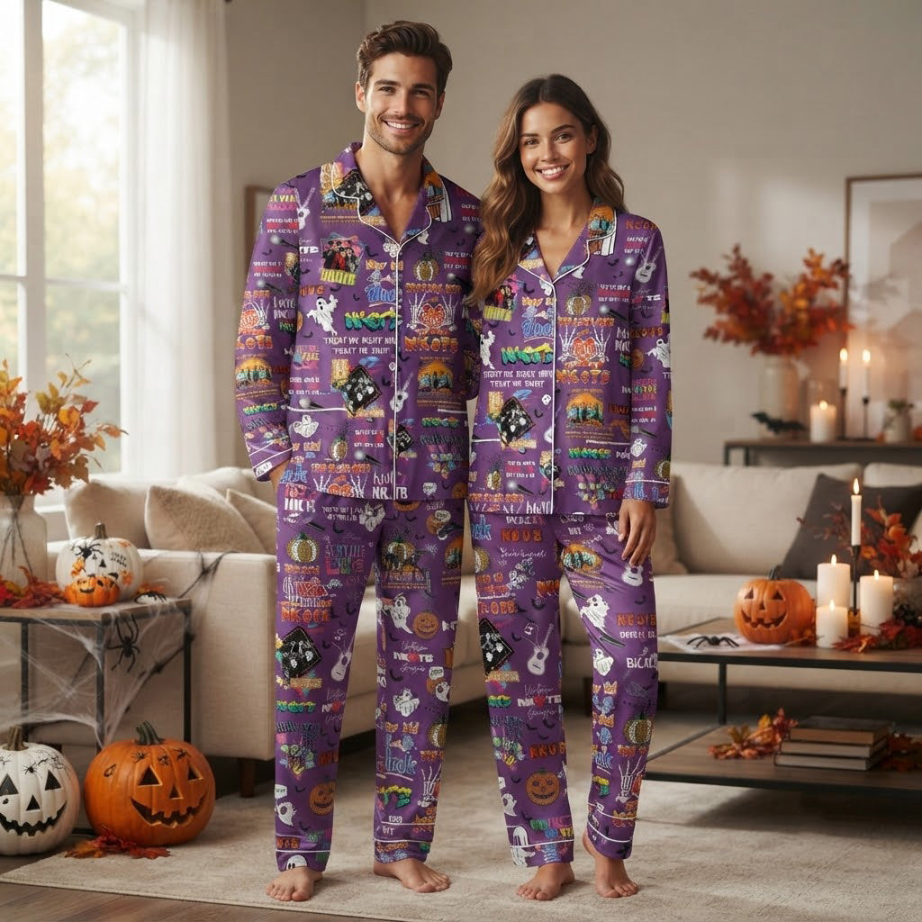 NKOTB Halloween Purple Pajama Set