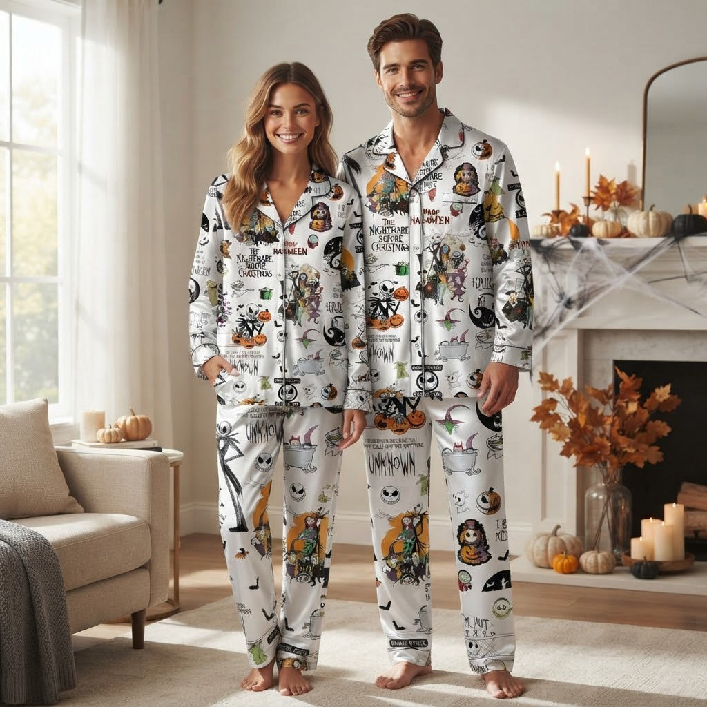 Nightmare Before Christmas White Pajama Set