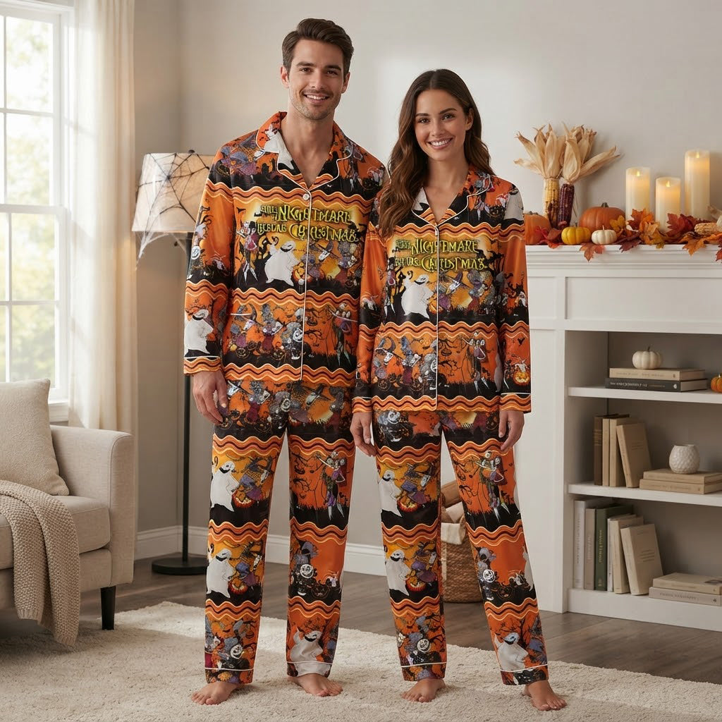 Nightmare Before Christmas Orange Pajama Set