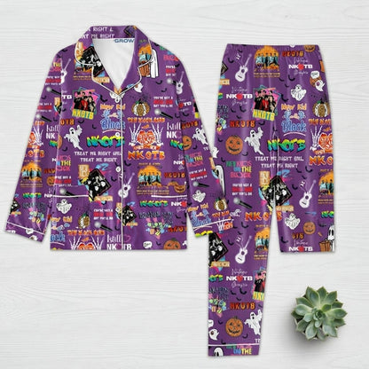 NKOTB Halloween Purple Pajama Set
