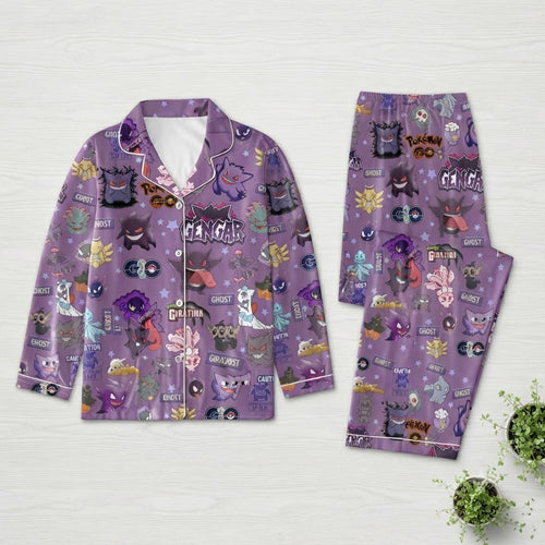 Gengar Purple Pokémon Pajama Set