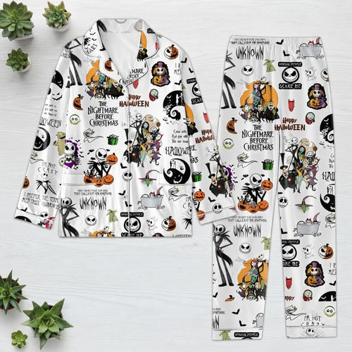 Nightmare Before Christmas White Pajama Set