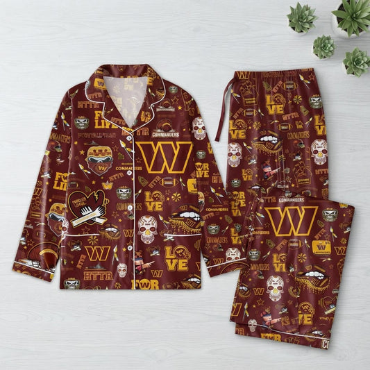 Washington Commanders Football Pajama Set