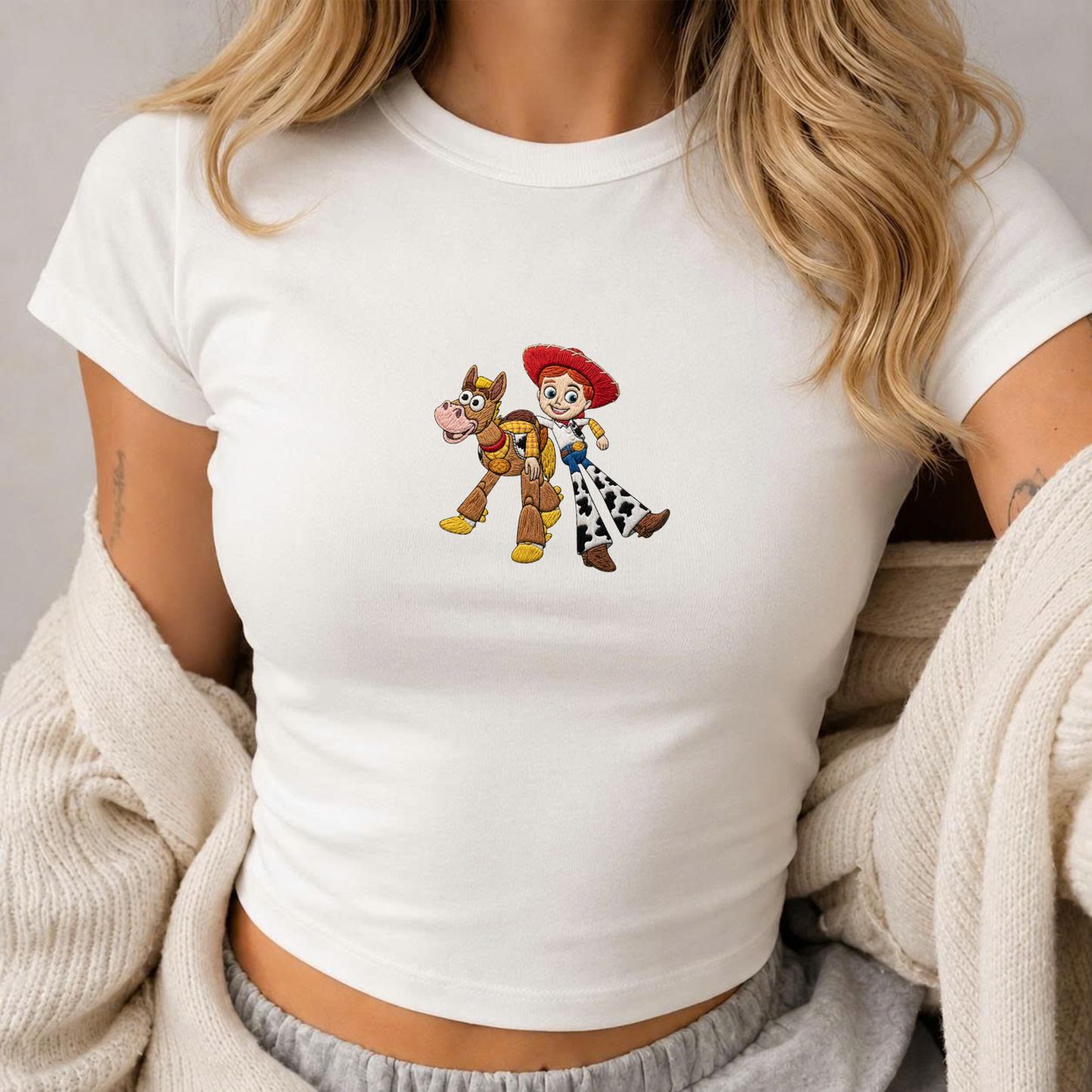 Embroidered Jessie and Bullseye Baby Tee