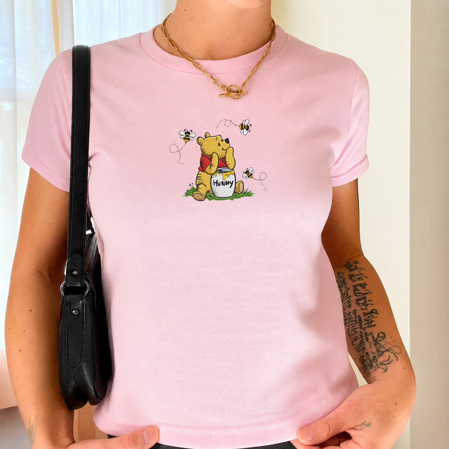 Winnie The Pooh Embroidered Baby Tee
