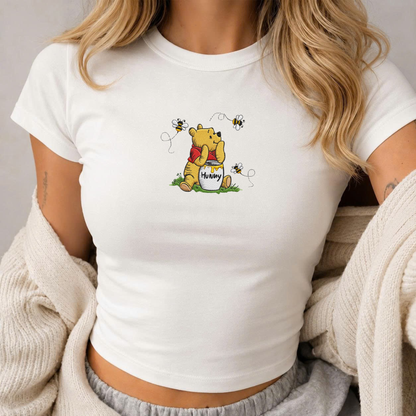 Winnie The Pooh Embroidered Baby Tee