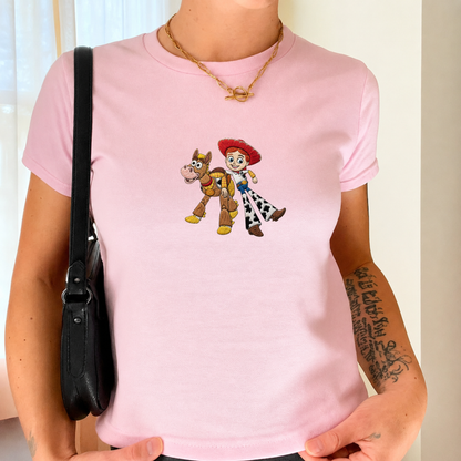 Embroidered Jessie and Bullseye Baby Tee