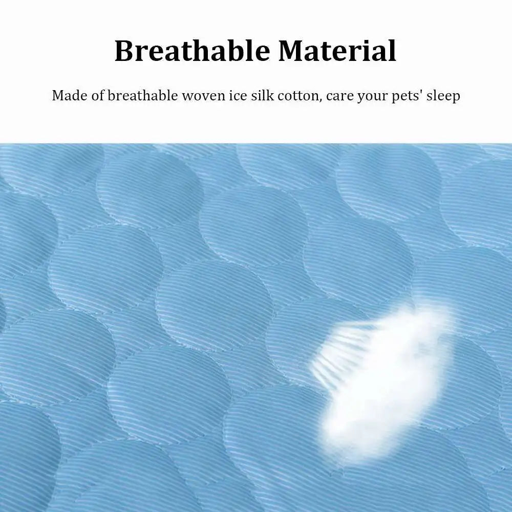Breathable Cooling Pet Mat: Washable Summer Pad for Dogs & Cats