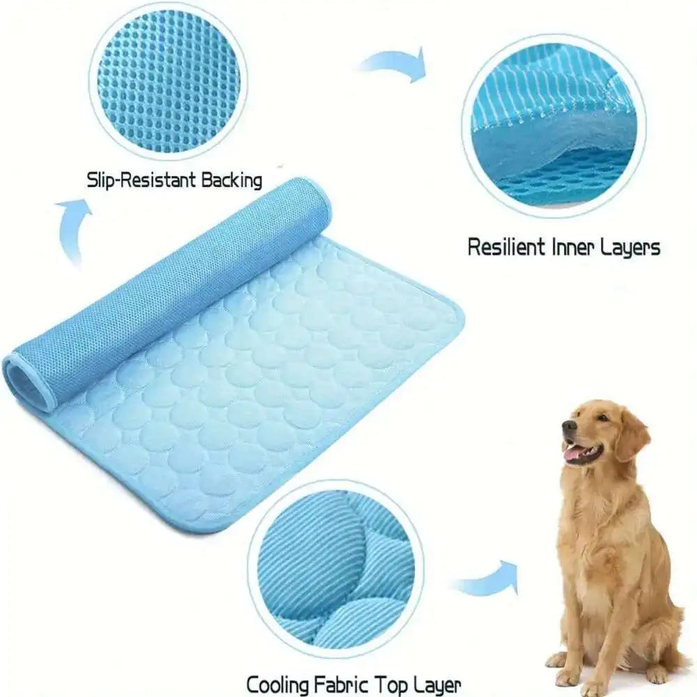 Breathable Cooling Pet Mat: Washable Summer Pad for Dogs & Cats