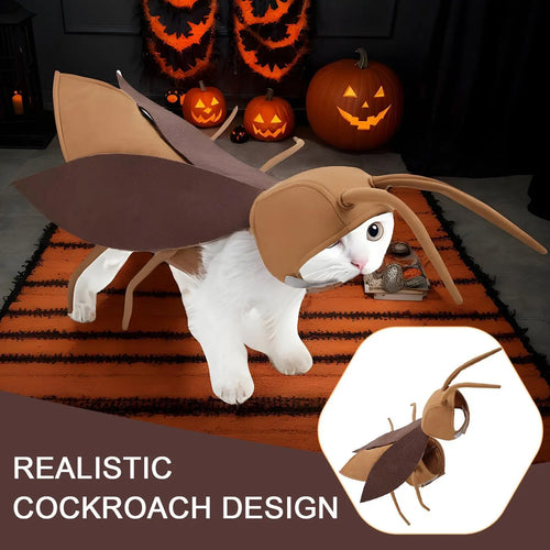 Realistic Cockroach Halloween Costume for Cats & Small Dogs