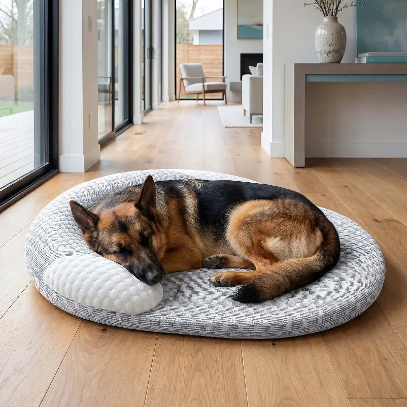 Ice Silk Cooling Pet Nest: Washable Summer Bed for All Sizes