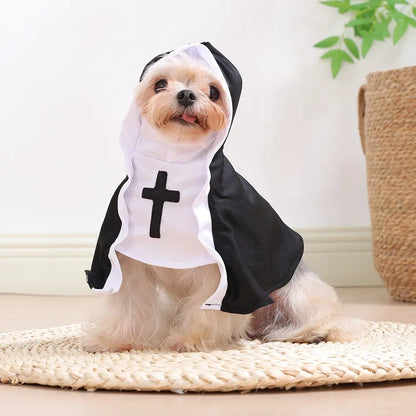 Funny Halloween Jesus Nun Costume for Small & Medium Dogs & Cats