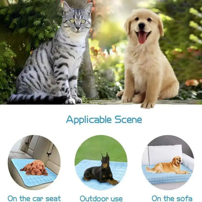 Breathable Cooling Pet Mat: Washable Summer Pad for Dogs & Cats