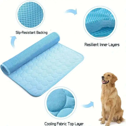 Breathable Cooling Pet Mat: Washable Summer Pad for Dogs & Cats