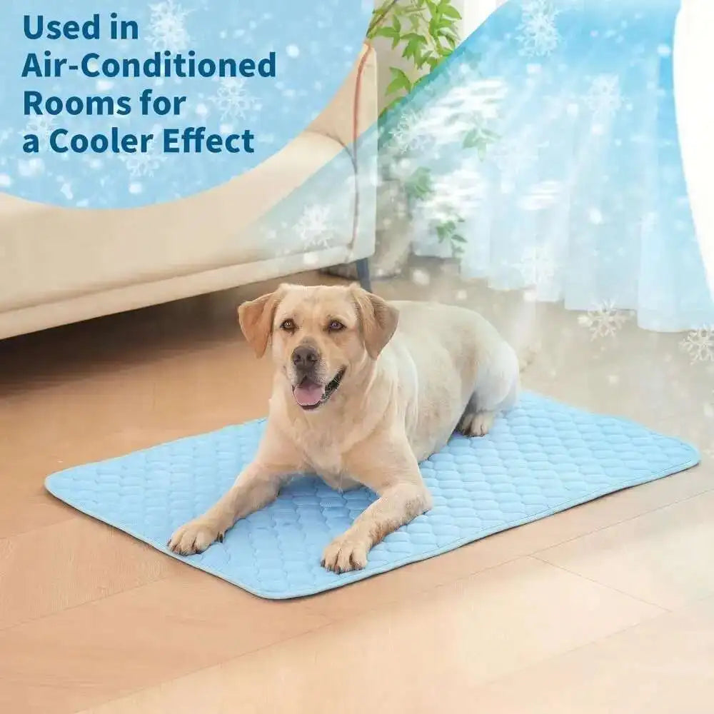 Breathable Cooling Pet Mat: Washable Summer Pad for Dogs & Cats