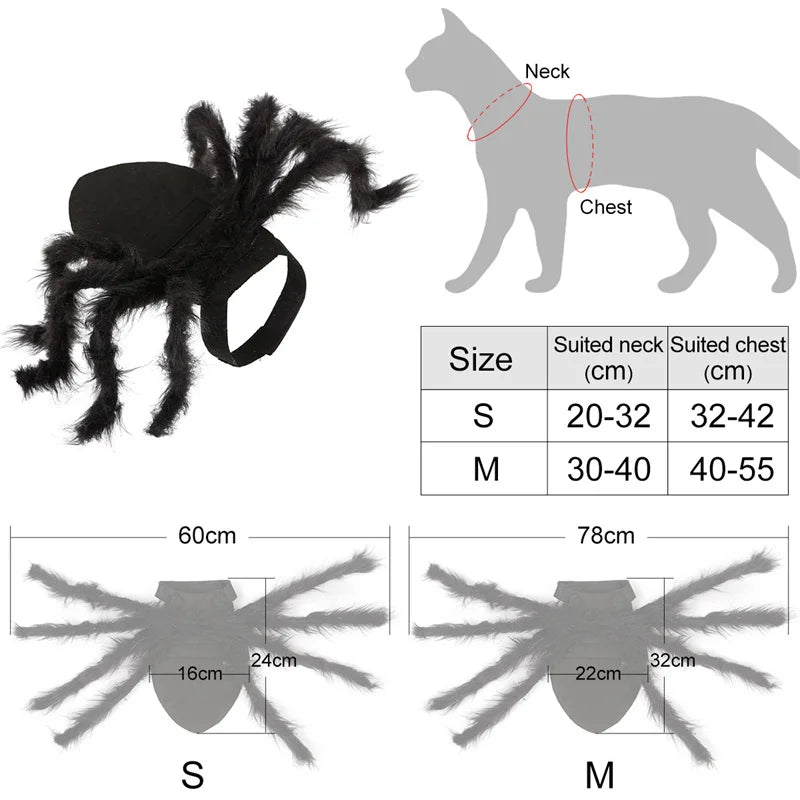 Halloween Spider Costume for Small & Medium Dogs & Cats