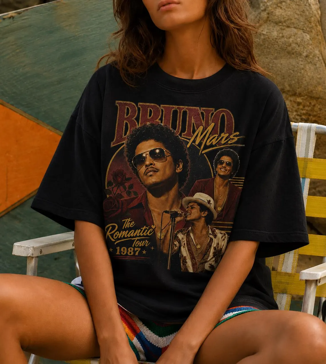 Retro 1987 Romantic Tour Graphic T-Shirt