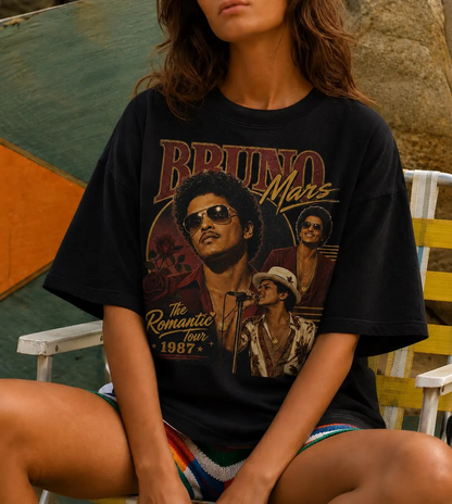 Retro 1987 Romantic Tour Graphic T-Shirt
