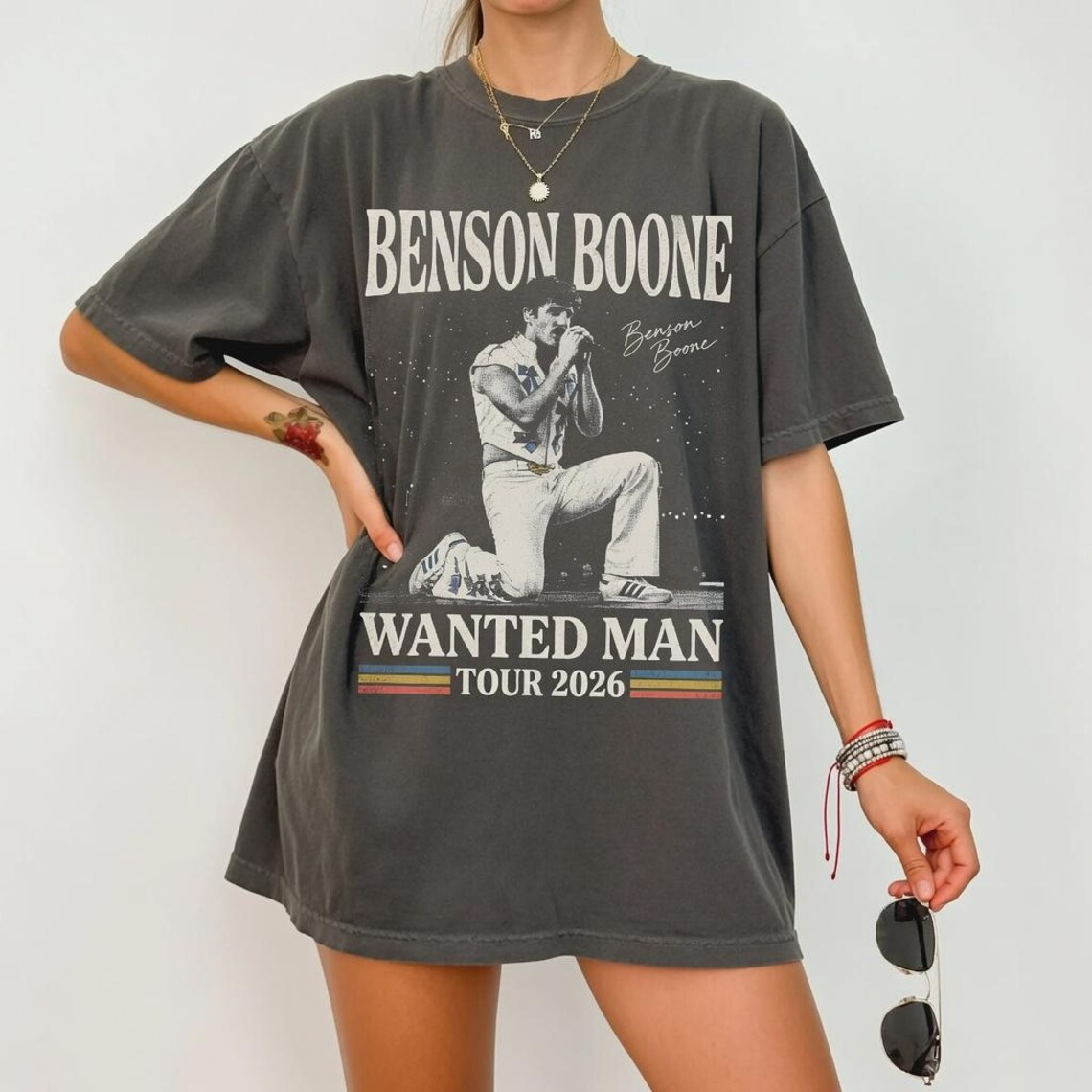 Benson Boone Tour 2026 Shirt, Wanted Man Concert Tee