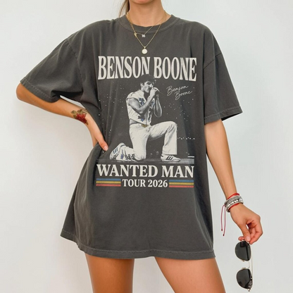 Benson Boone Tour 2026 Shirt, Wanted Man Concert Tee